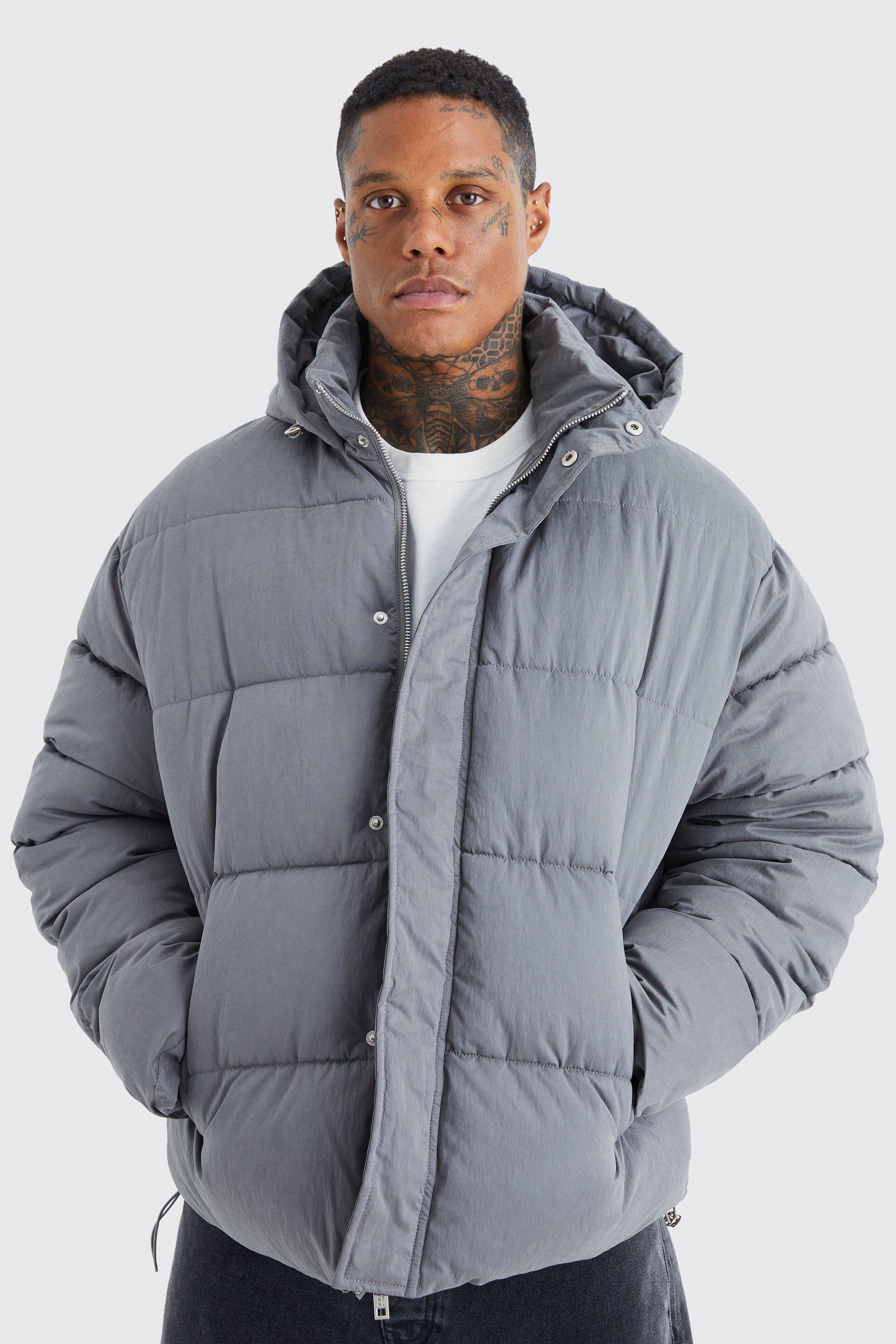 Light gray puffer jacket sale